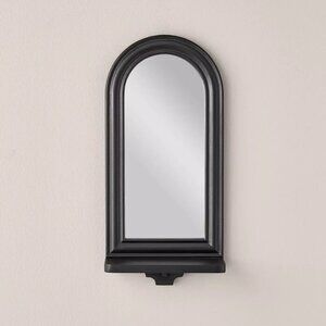 17" Wood Framed Wall Mirror with Shelf Black -‎ Hearth & Hand Magnolia, Target